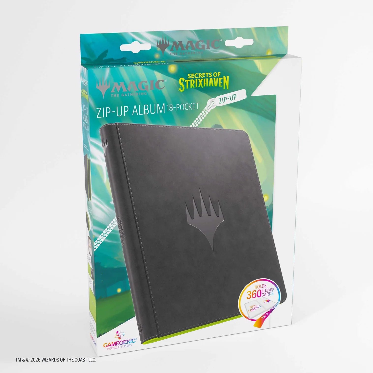 18 Pocket Zip-Up Album: Secrets of Strixhaven  - Black/Green