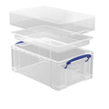 Really Useful Box: 9L Clear with Lip Tray