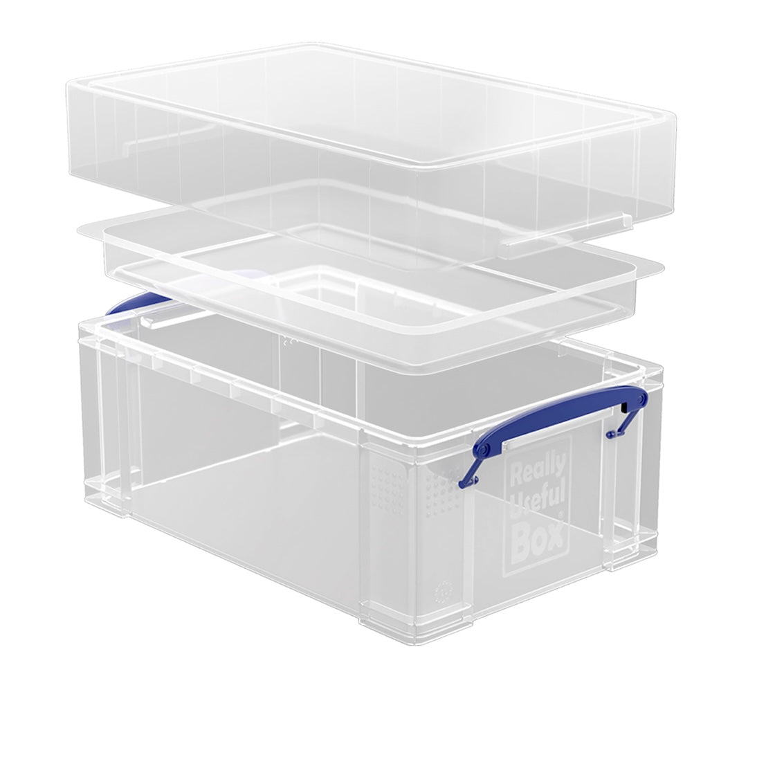 Really Useful Box: 9L Clear with Lip Tray