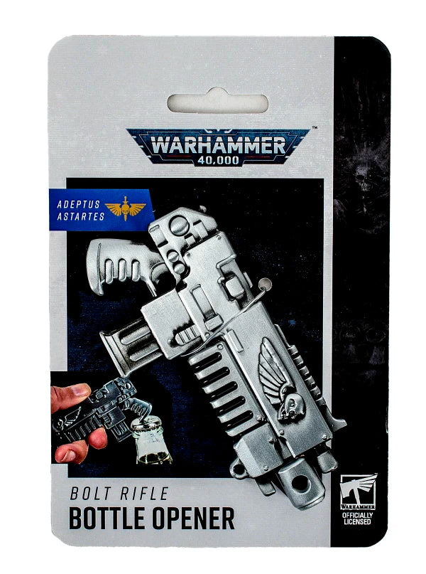 40K Merch: Bolt Rifle Bottle Opener