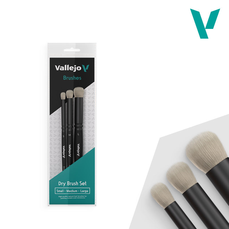 Vallejo: AV Dry Brush - Natural Hair Dry Brush Set