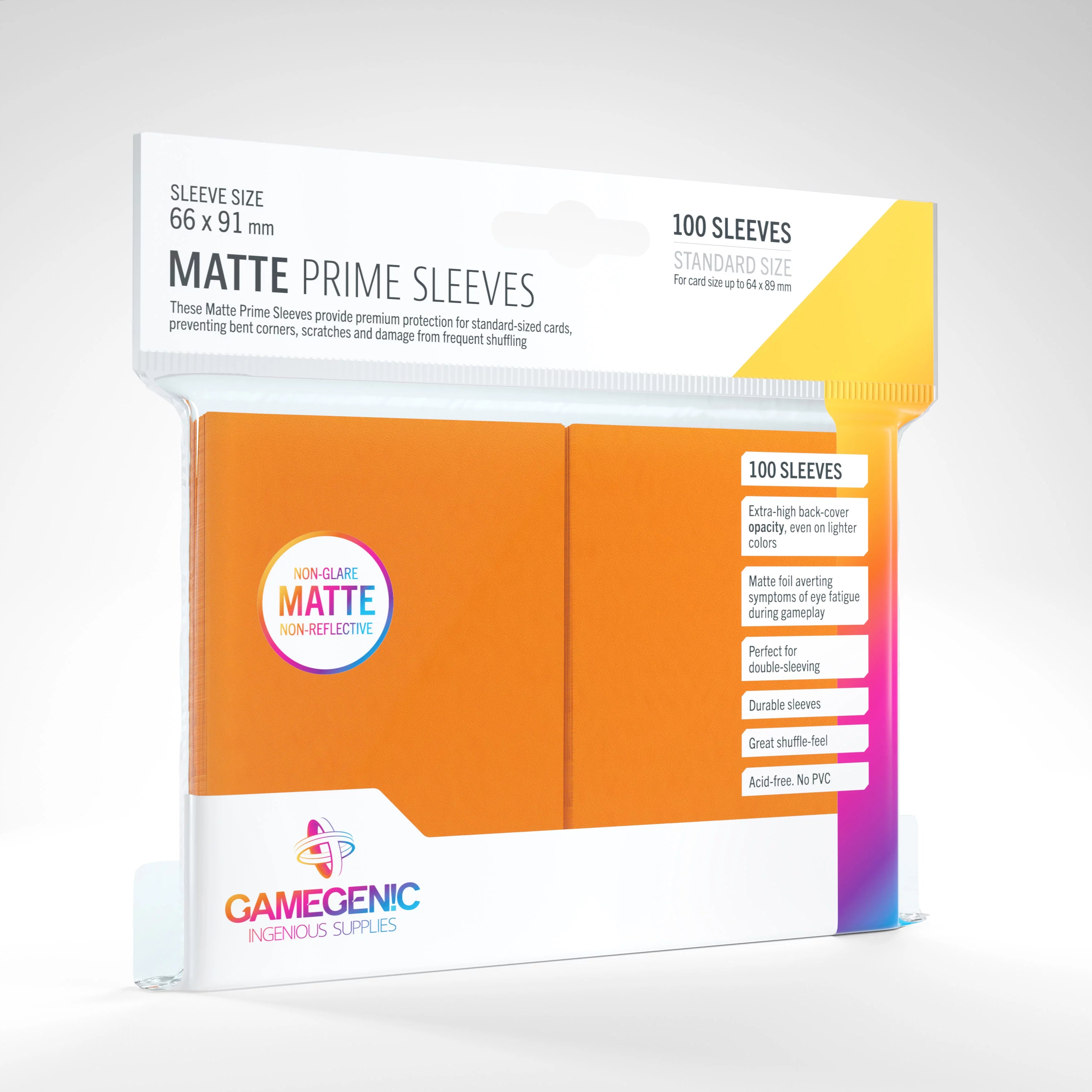 Card Sleeves: Prime Standard 100 Orange