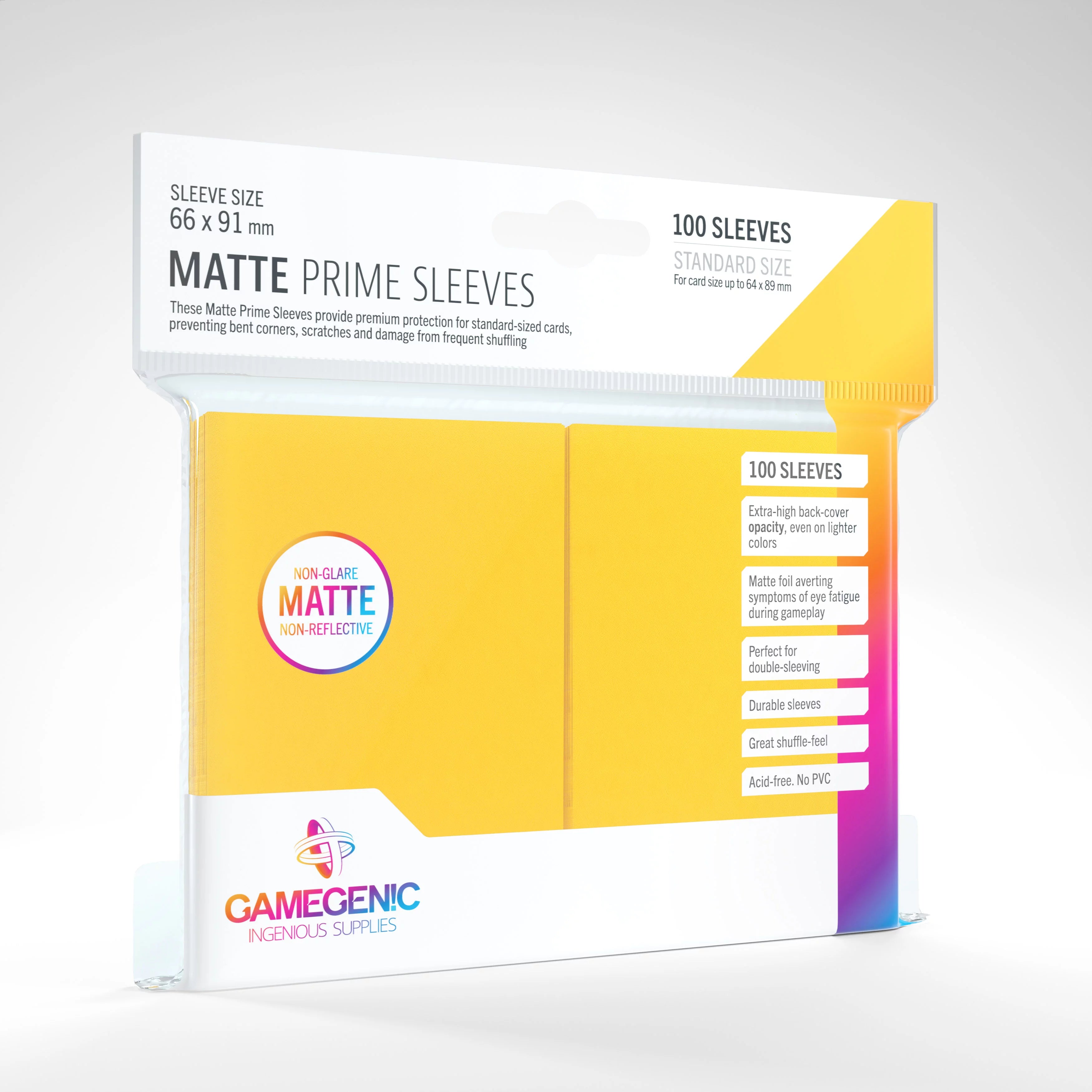 Card Sleeves: Prime Standard 100 Yellow
