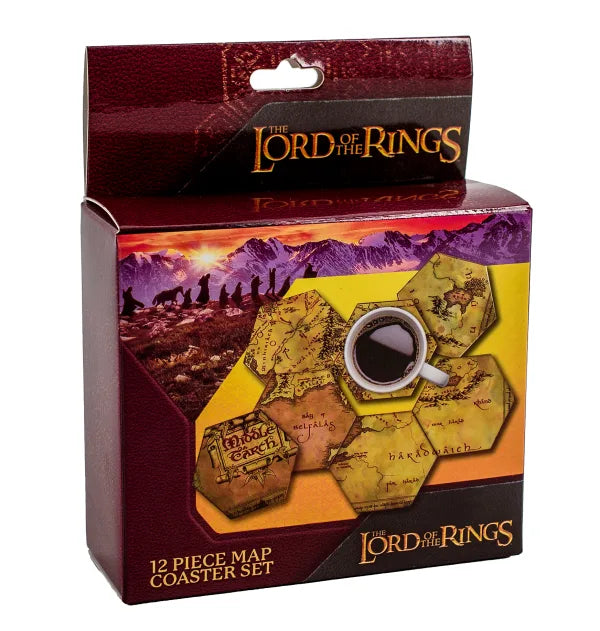 LoTR Merch: Middle Earth Hex Map Coasters