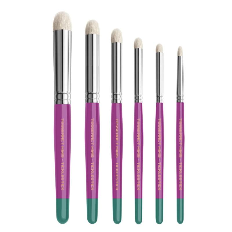 Tesseract: Ticklesticks Drybrush Set – (6 Goat Hair Drybrushes)